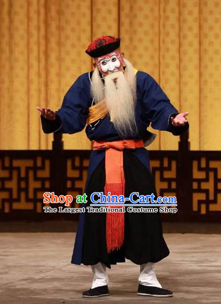 Chinese Beijing Opera Chou Role Apparels Garment Peking Opera Susan Left Hongtong County Clown Costumes and Hat