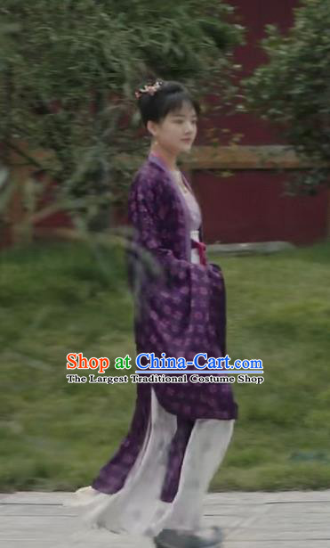 Ancient Chinese Princess Historical Garment Song Dynasty Drama Serenade of Peaceful Joy Zhao Huirou Apparel Costumes and Headpieces Complete Set