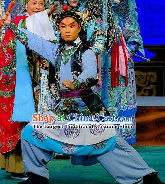 Chinese Peking Opera Takefu Martial Men Apparels Yangmen Female General Costumes Wusheng Garment and Hat