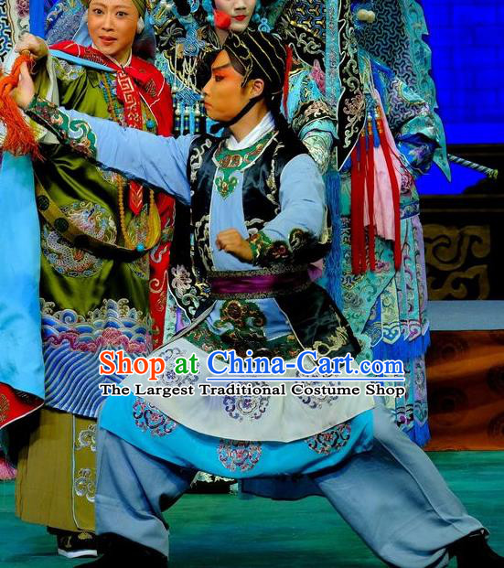 Chinese Peking Opera Takefu Martial Men Apparels Yangmen Female General Costumes Wusheng Garment and Hat