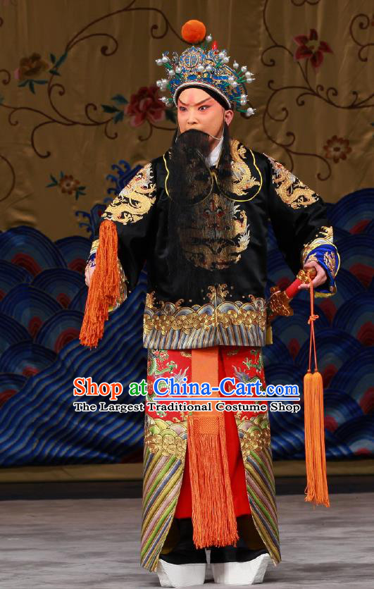 Chinese Peking Opera Wusheng Apparels Costumes Wujiapo Martial Shogun Xue Pinggui Apparels Garment and Headwear