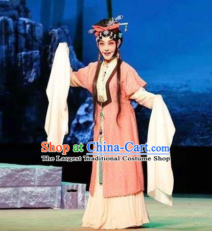 Chinese Traditional Peking Opera Diva Hua Tan Costumes Stealing the Spirit Bell Apparels Goddess Garment and Headwear