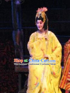 Chinese Beijing Opera Princess Consort Hanfu Dress Costumes Zeng Houyi Peking Opera Hua Tan Garment Apparels and Hair Ornaments