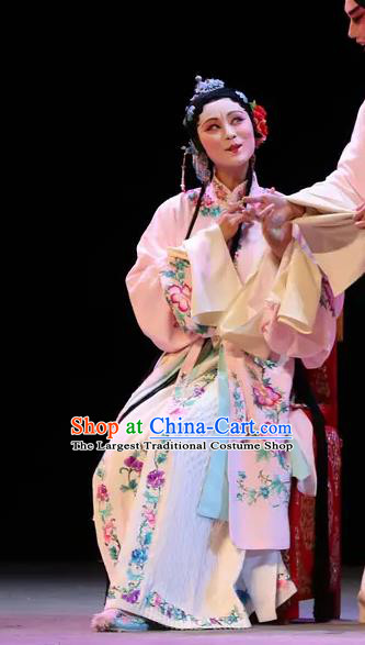 Chinese Kun Opera Rich Concubine Apparels Costumes The Fragrant Companion Peking Opera Hua Tan Garment Dress and Hair Accessories