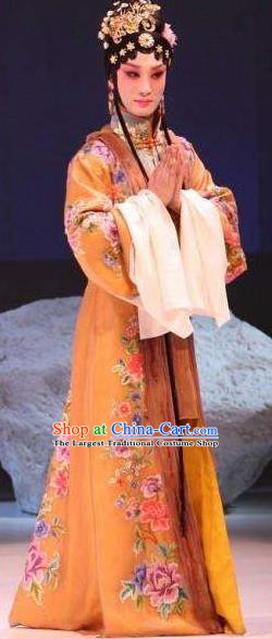 Chinese Kun Opera Young Mistress Apparels Costumes The Fragrant Companion Peking Opera Hua Tan Garment Female Dress and Hair Ornaments