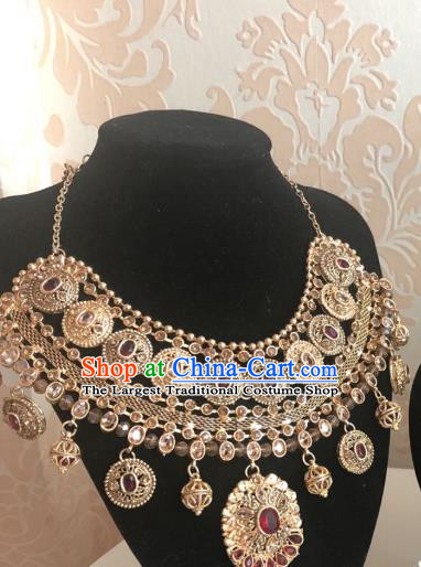 Indian Traditional Wedding Necklace Asian India Bride Jewelry Accessories for Women