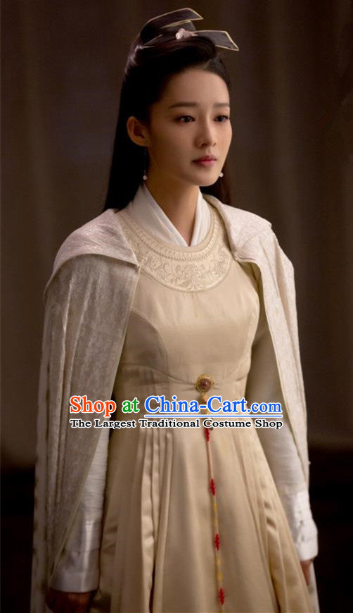 Chinese Ancient Commandery Princess Lin Wan Er Drama Qing Yu Nian Joy of Life Li Qin Replica Costume and Headpiece Complete Set