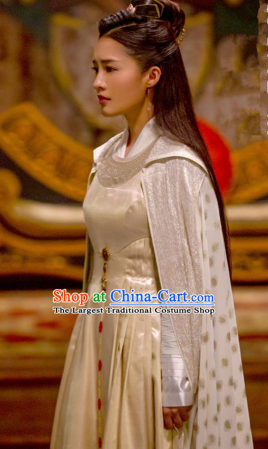 Chinese Ancient Commandery Princess Lin Wan Er Drama Qing Yu Nian Joy of Life Li Qin Replica Costume and Headpiece Complete Set