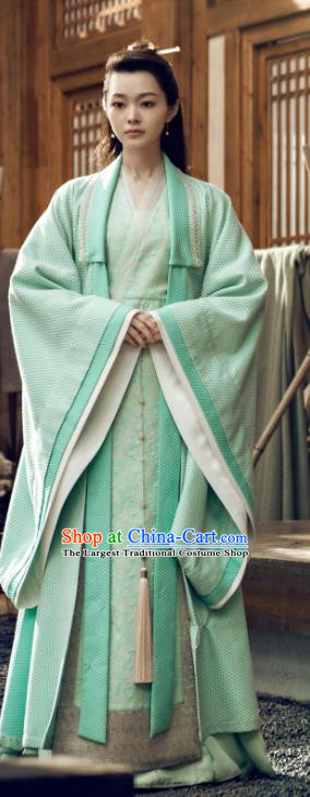 Chinese Ancient Patrician Lady Drama Qing Yu Nian Joy of Life Fan Ruoruo Replica Costume and Headpiece Complete Set