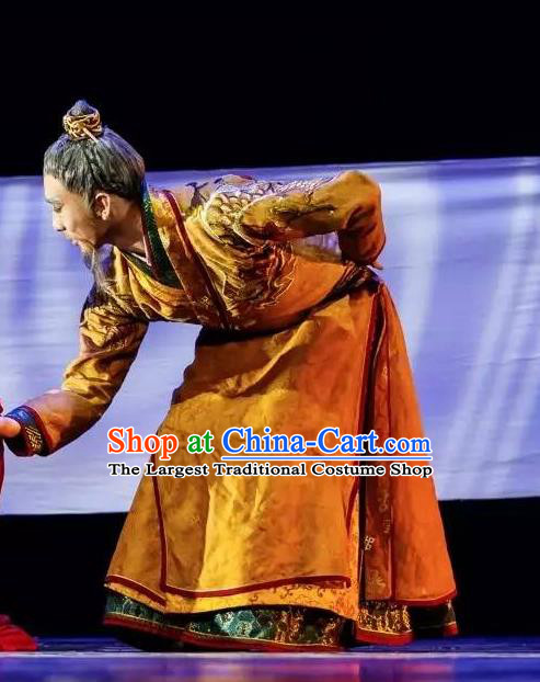 Chinese Traditional Dance Chang Hen Tang Dynasty Emperor Clothing Classical Dance Stage Performance Costume for Men