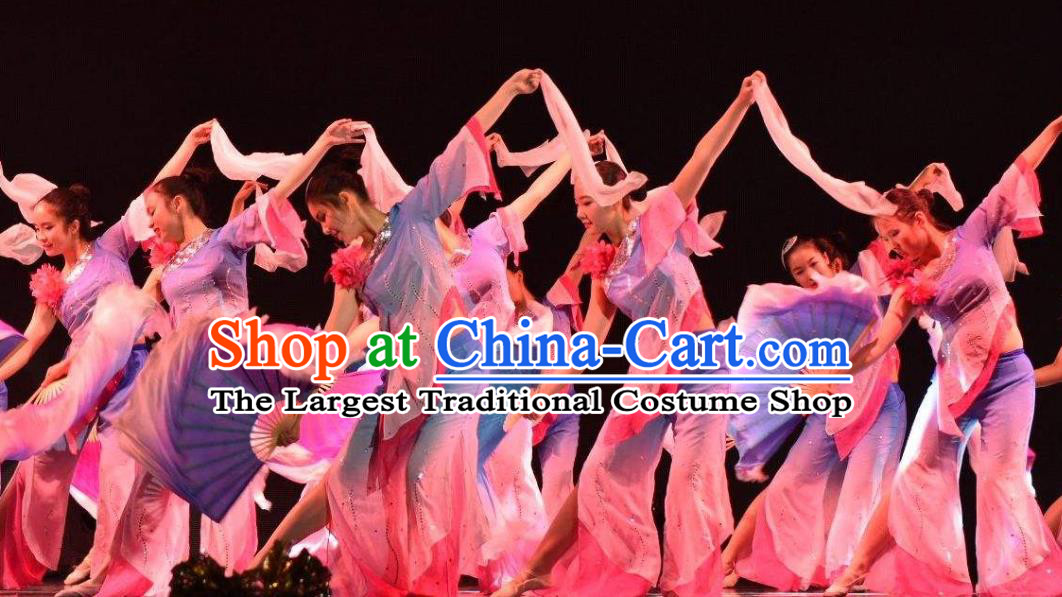 Misty Memories Chinese Classical Dance Stage Show Dress Traditional Folk Dance Costume for Women