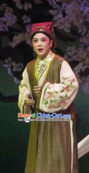 Chinese Yue Opera Merchant Qian Youliang Garment Costumes and Headwear Shaoxing Opera Xiaosheng Young Male Niche Apparels