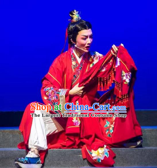 Chinese Yue Opera Bridegroom Xiaosheng Apparels and Headwear Shaoxing Opera Merchant Young Man Qian Youliang Costumes Garment