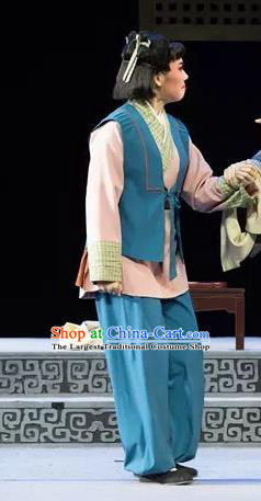 Chinese Yue Opera Wa Wa Sheng Costumes and Headwear Breeze Pavilion Shaoxing Opera Teenager Zhang Jibao Garment Apparels