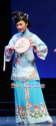Chinese Shaoxing Opera Qing Dynasty Noble Lady Dress Costumes and Headpieces Eternal Love Yue Opera Hua Tan Garment Apparels