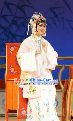 Chinese Shaoxing Opera Hua Tan Shen Gumei Dress Garment and Headpieces Lai Marriage Yue Opera Actress Apparels Costumes