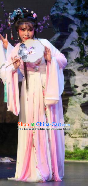 Chinese Shaoxing Opera Actress Huo Xiaoyu Dress Garment and Hair Accessories The Purple Hairpin Yue Opera Hua Tan Costumes Apparels