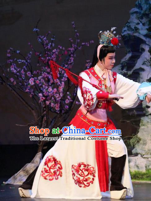 The Purple Hairpin Chinese Yue Opera Wusheng Costumes and Headwear Shaoxing Opera Martial Male Garment Takefu Apparels