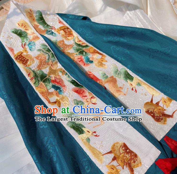 Chinese Ancient Ming Dynasty Young Lady Garment Noble Female Historical Costumes Hanfu Dress Complete Set for Women