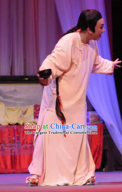 Chinese Yue Opera Young Male Garment Costumes and Headwear Wisp of Hemp Shaoxing Opera Xiaosheng Robe Apparels