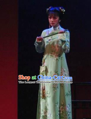 Chinese Shaoxing Opera Court Maid Dress and Headpieces Bu Bu Jing Xin Yue Opera Qing Dynasty Palace Lady Ruo Xi Garment Costumes Apparels