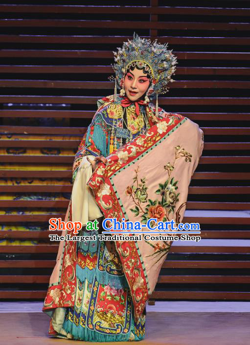 Chinese Kun Opera Consort Yang Dress The Palace of Eternal Youth Actress Costumes Peking Opera Hua Tan Apparels Garment and Headdress