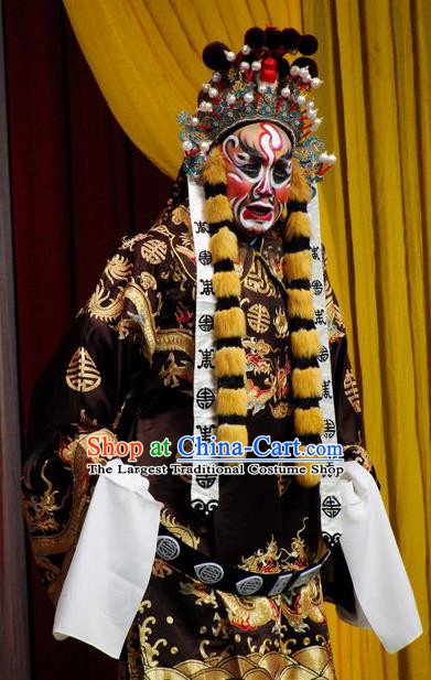 Chinese Classical Kun Opera Painted Face Role Apparels Princess Baihua Peking Opera Elderly Male Wu Sheng Costumes and Headwear