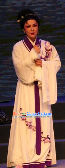 Chinese Shaoxing Opera Tsing Yi Young Female Dress Costumes and Headpieces Xi Ma Qiao Yue Opera Actress Xiao Yueying Garment Apparels