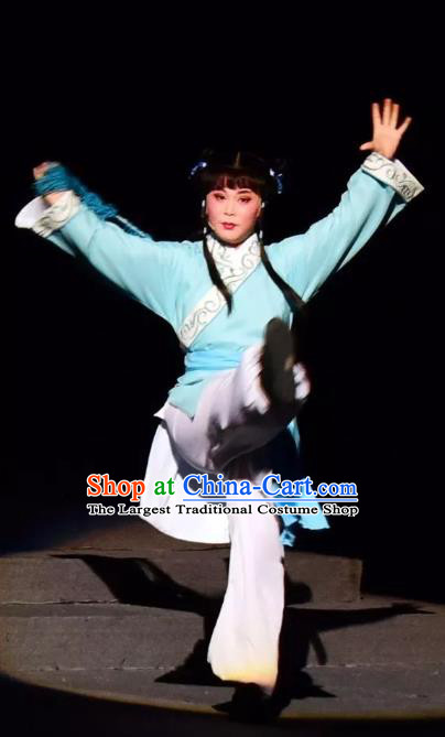 Xi Ma Qiao Chinese Yue Opera Young Boy Costumes Apparels and Headwear Shaoxing Opera Wa Wa Sheng Garment