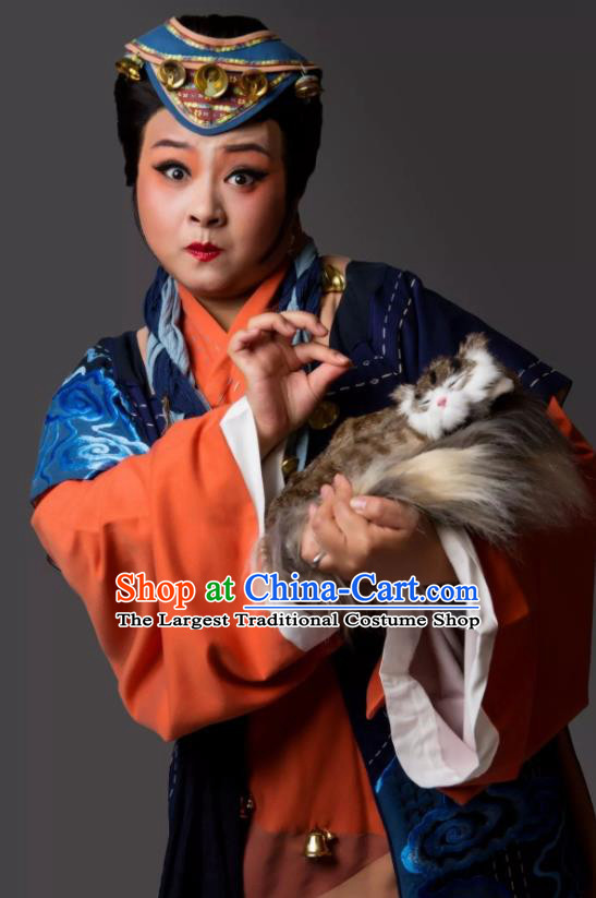 Dong Jun Qu Qi Chinese Yue Opera Male Role Costumes and Headwear Shaoxing Opera Farmer Garment Apparels