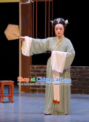 The Peacocks Fly To The Southeast Chinese Shaoxing Opera Laodan Dress Apparels Yue Opera Garment Elderly Female Costumes and Headpieces