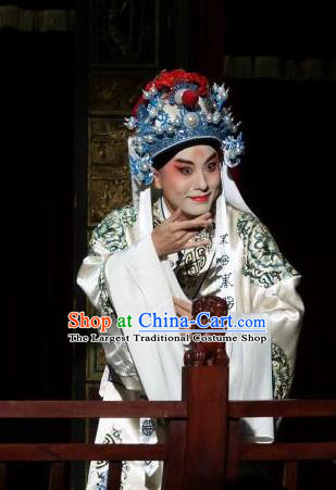 Chinese Classical Kun Opera Young Male Apparels Princess Baihua Peking Opera Garment Xiao Sheng Costumes and Headwear