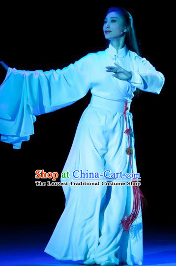 Chinese Shaoxing Opera Young Female Dress Costumes and Headpieces Bady from the Sea Yue Opera Actress Garment Apparels