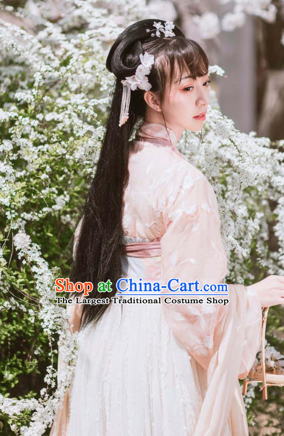 Chinese Traditional Garment Embroidered Hanfu Dress Ancient Noble Lady Historical Costumes for Women
