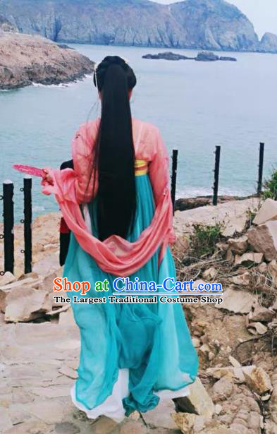Traditional Chinese Tang Dynasty Court Lady Embroidered Garment Ancient Royal Princess Hanfu Dress Historical Costumes for Women