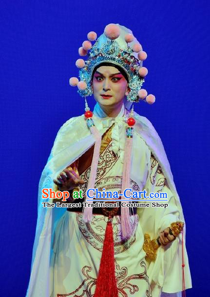 Chinese Classical Kun Opera Swordsman Garment The Purple Hairpin Peking Opera Niche Costumes Wusheng Apparels and Hat