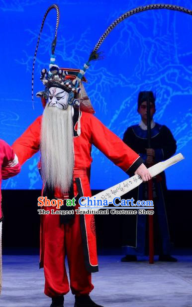 Chinese Classical Kun Opera Figurant Wusheng Apparels Injustice of Dou E Peking Opera Executioner Costumes and Headwear