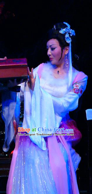 Chinese Shaoxing Opera Fox Fairy Garment Apparels Costumes and Headpieces Painted Skin Hua Pi Yue Hua Tan Xiao Xue Dress