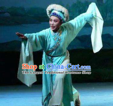Legend of White Snake Chinese Yue Opera Scholar Apparels Costumes and Headwear Shaoxing Opera Niche Xu Xian Scholar Garment