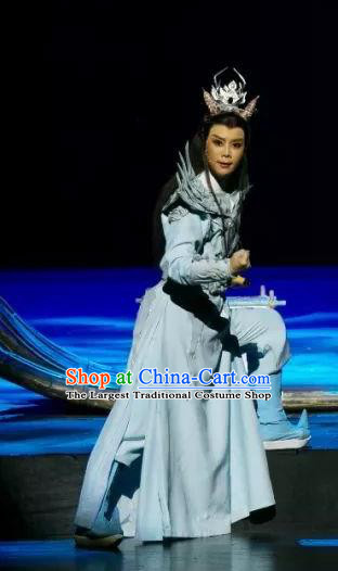 The Story of Goddess Chinese Yue Opera Xiaosheng Da Hong Apparels and Headwear Shaoxing Opera Young Male Garment Costumes