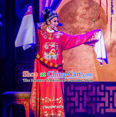 Hua Zhong Jun Zi Chinese Yue Opera Niche Apparels and Headwear Shaoxing Opera Garment Young Man Costumes Number One Scholar Embroidered Robe
