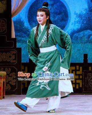 Hua Zhong Jun Zi Chinese Yue Opera Scholar Chen Kui Apparels and Headwear Shaoxing Opera Xiaosheng Garment Young Man Costumes