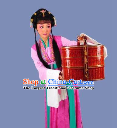 Chinese Shaoxing Opera Xiao Dan Dress Garment and Headdress Palm Civet for Prince Yue Opera Young Female Kou Zhu Apparels Costumes
