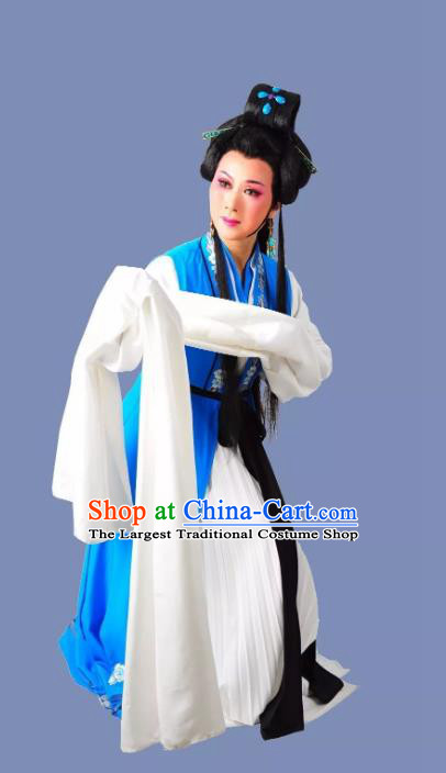 Chinese Shaoxing Opera Hua Tan Dress Garment Costumes and Headdress Palm Civet for Prince Yue Opera Imperial Consort Li Apparels