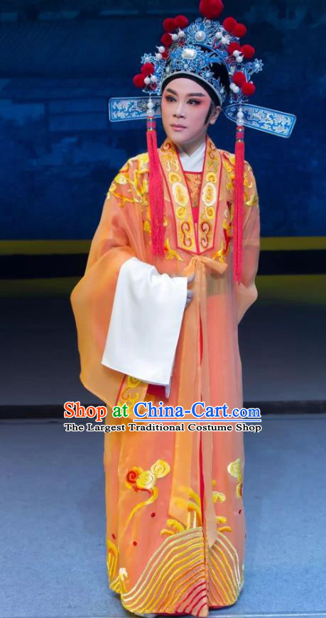 Xianglian Case Chinese Yue Opera Scholar Chen Shimei Garment and Headwear Shaoxing Opera Xiaosheng Young Man Apparels Costumes
