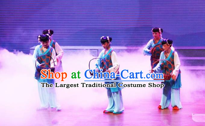 Chinese Shaoxing Opera Xiaodan Dress Costumes and Headpieces Qiong Nu Yu Tiao Lang Yue Opera Young Lady Garment Apparels