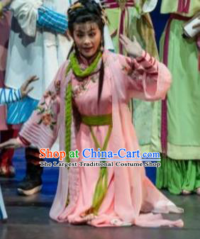 Chinese Shaoxing Opera Swordswoman Dress Garment Apparels and Headdress Lu Ding Ji Yue Opera Actress Mu Jianping Costumes