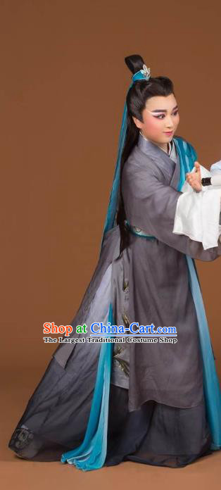 Seng Yao Chinese Yue Opera Xiaosheng Scholar Garment and Headwear Shaoxing Opera Young Male Niche Apparels Costumes
