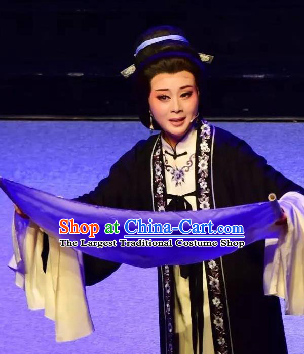 Chinese Shaoxing Opera Dame Yue Apparels Costumes and Headpieces Yue Opera Mrs Dayi Countess Dress Garment