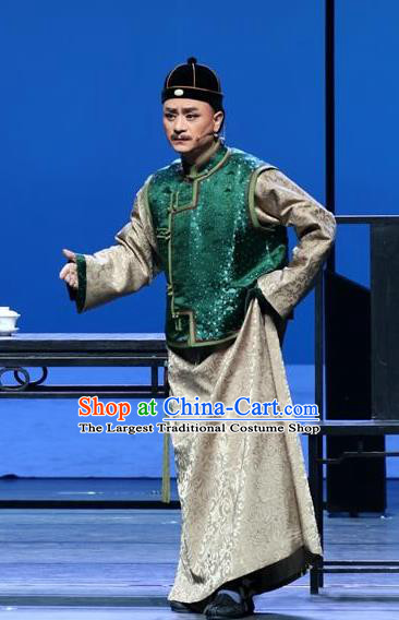 Wu Gu Niang Chinese Yue Opera Landlord Costumes and Headwear Shaoxing Opera Male Role Garment Apparels